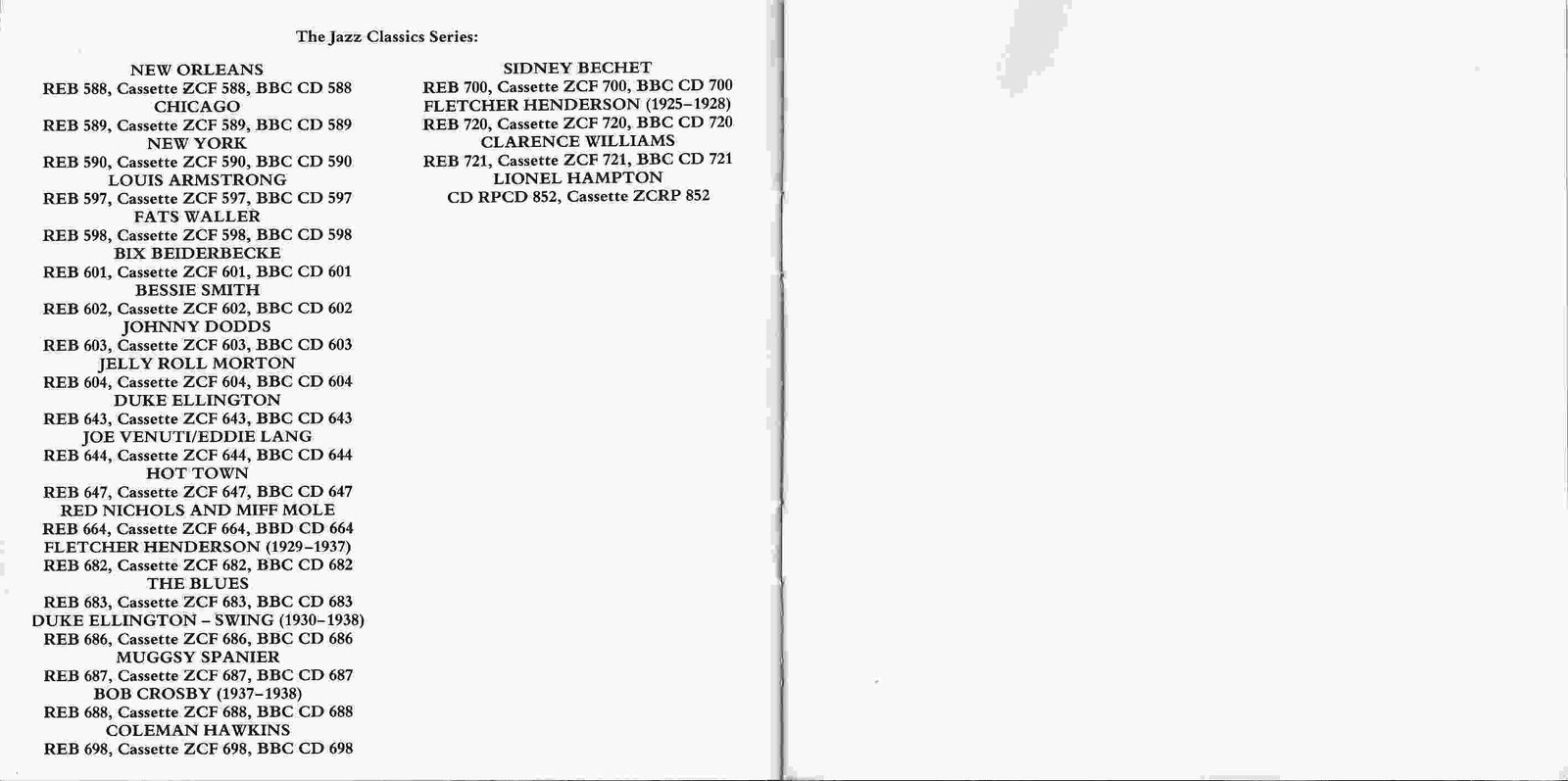 Middle of cover of RPCD 852